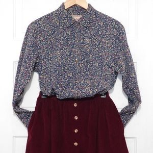 Vintage cotton needle cord shirt